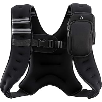 Weighted Vest, 6lb/8lb/12lb/16lb/20lb/25lb/30lb Weight Vest for Men Women, Body Weight Vests Adjustable with Reflective Stripe for Strength Training, Running, Training Workout, Jogging, Walking