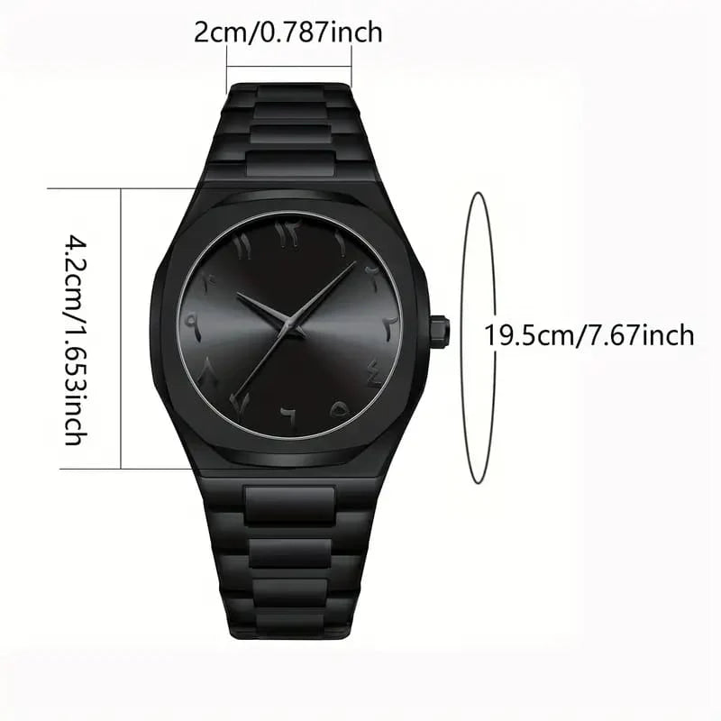 Arabic Dial full Mat Black chain