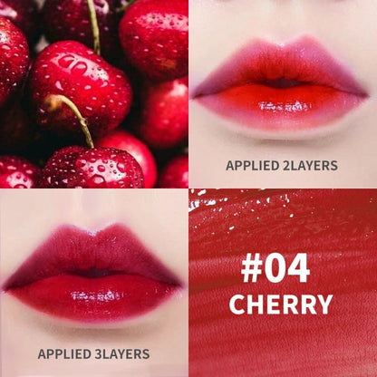 3 in 1 Private Label Liquid Lip Cheek Eye Fruit Tinted Stain Organic Waterproof Pink Strawberry Cherry Lip Gloss Glow Lip Tint