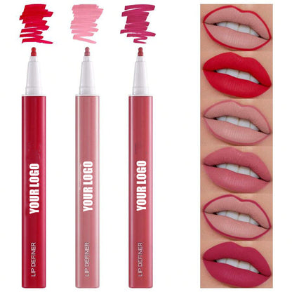 Makeup Smudge Proof Natural Waterproof Long Lasting Quick Dry Lipstick Color Liquid Lip Stain Marker Pen Lip Liner