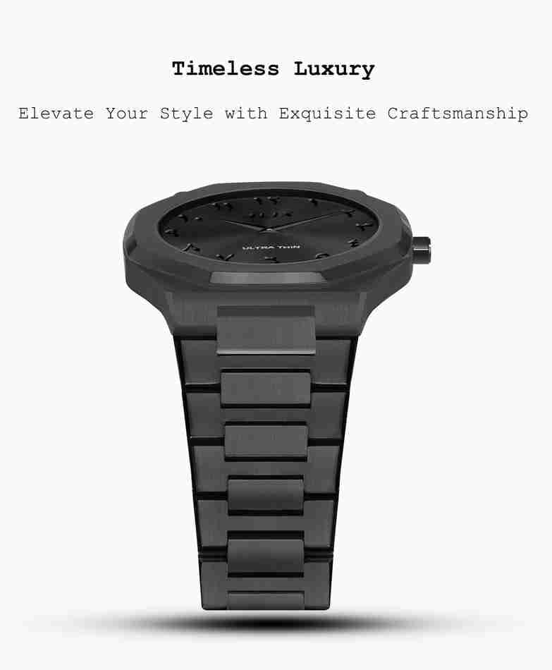 Arabic Dial full Mat Black chain